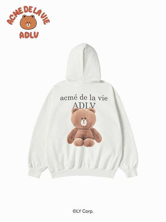 ADLV Basic Logo with Line Friends Zip-Up Hoodie