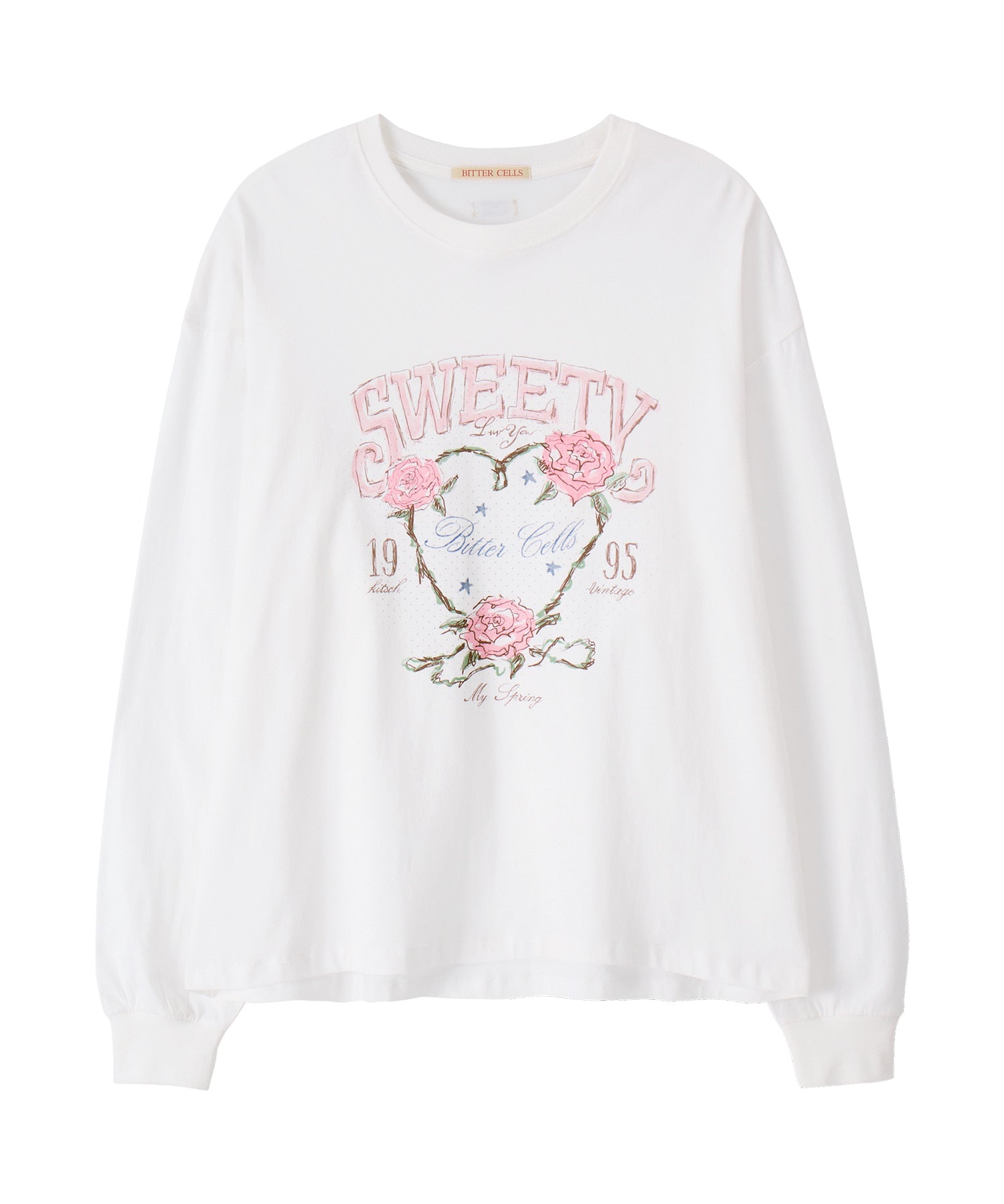 Bitter Cells Rose Petal Long Sleeve-Ivory