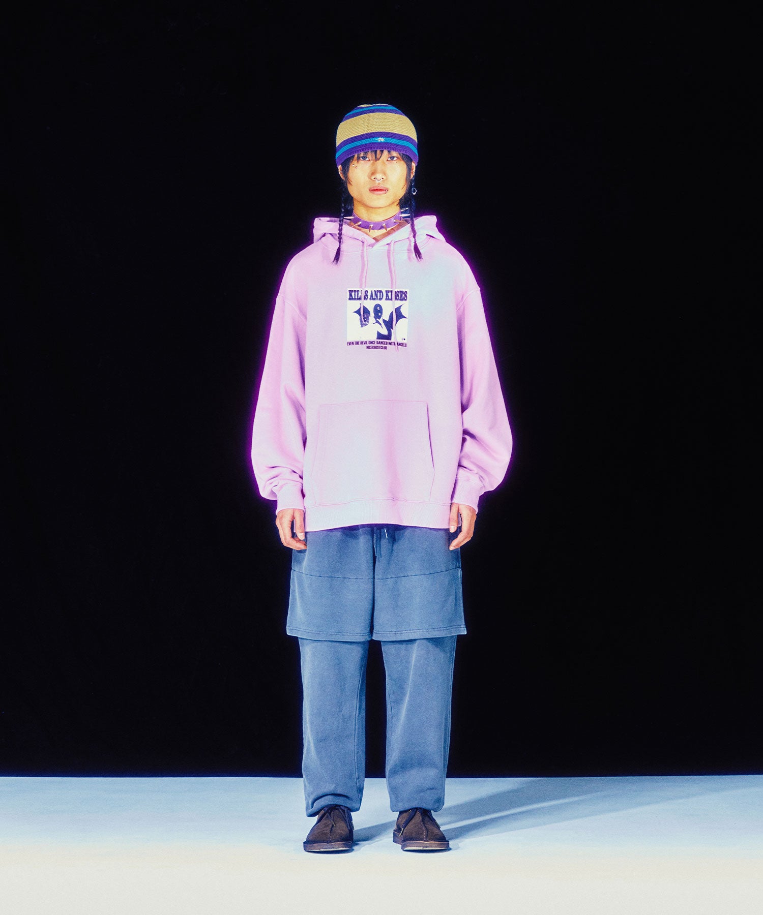 Nice Ghost Club Kills and Kisses Hoodie [Pink]