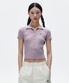 Mahagrid Button-Up Collar Knit