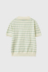 General Idea WOMAN Stripe Collar Half Knit