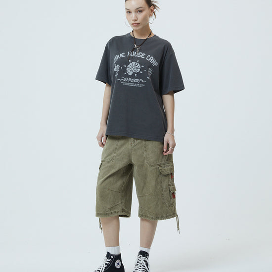 Mahagrid Bermuda Utility Cargo Shorts