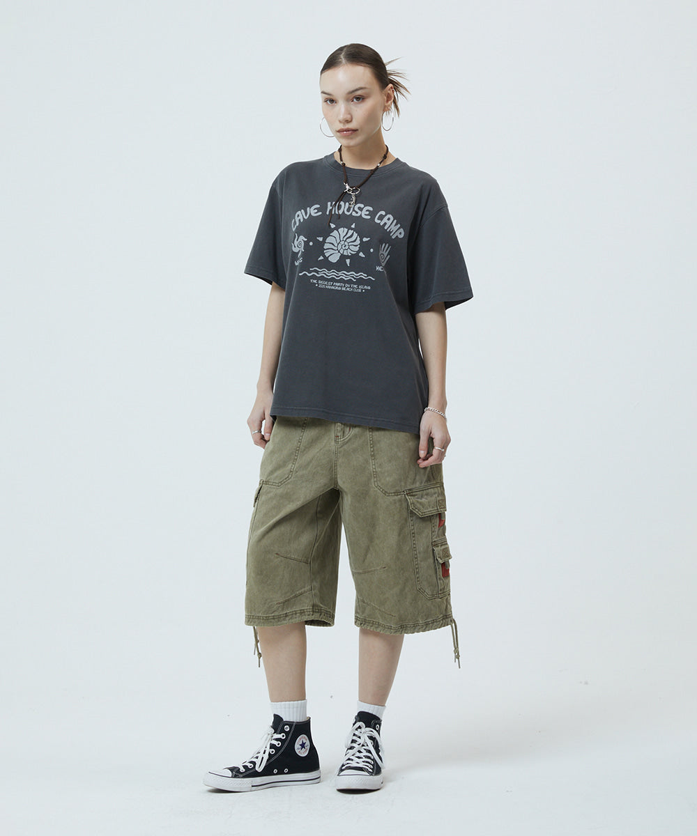 Mahagrid Bermuda Utility Cargo Shorts