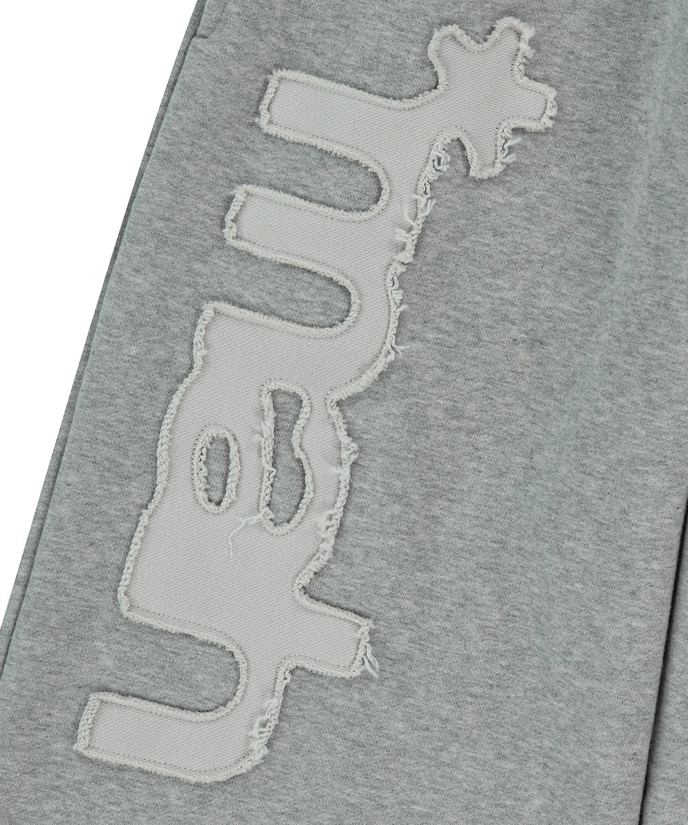 Mahagrid mah CUT OFF APPLIQUE SWEATPANT