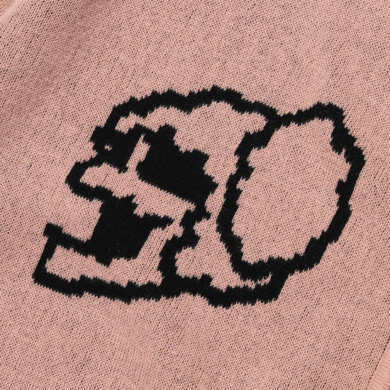 Nice Ghost Club Juggling Skeletons Half Knit Zip Up Polo [Pink]