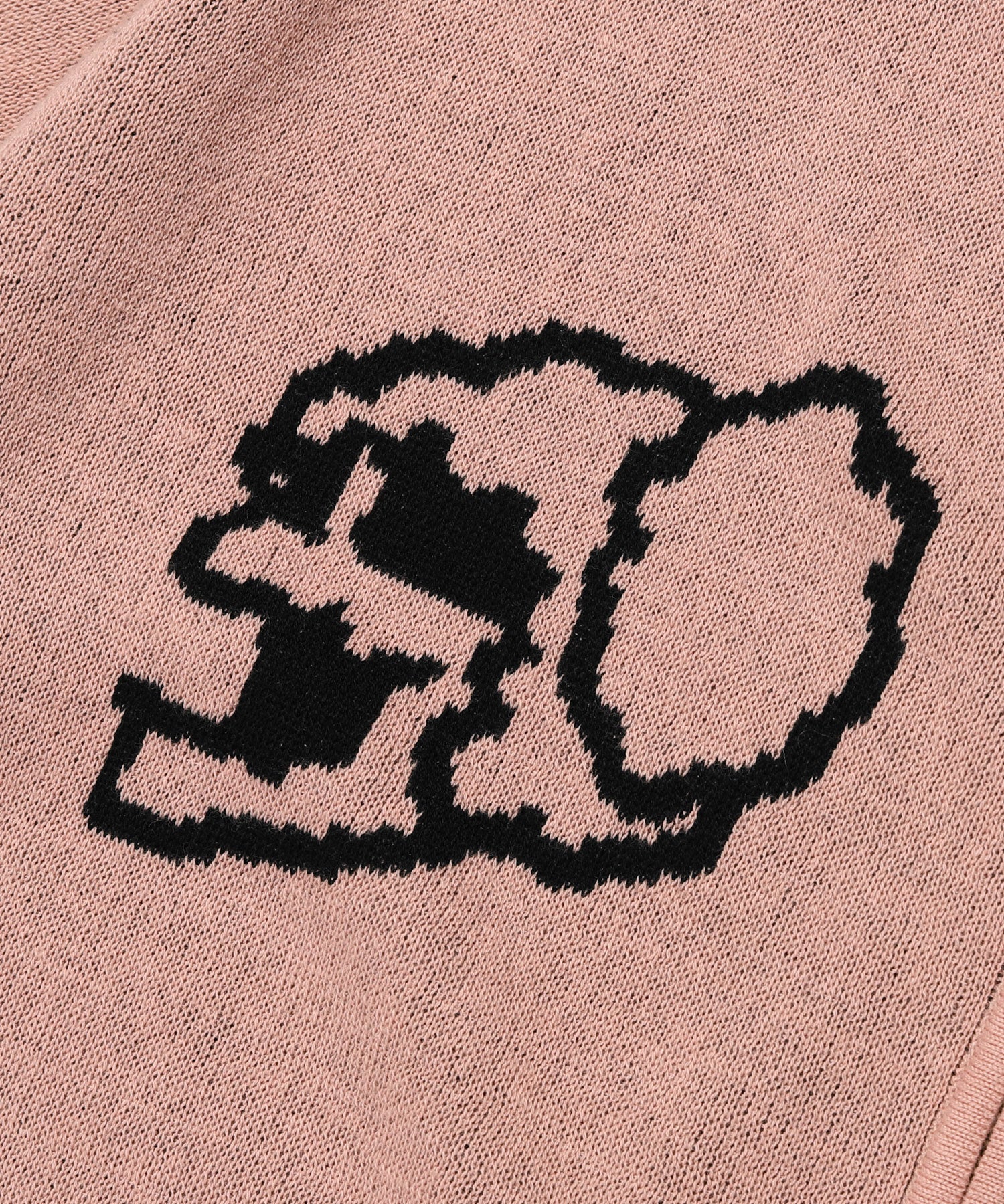 Nice Ghost Club Juggling Skeletons Half Knit Zip Up Polo [Pink]