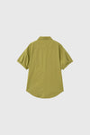 General Idea WOMAN Loose Fit Folded Sleeve Cotton Shirt