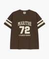 Marithé François Girbaud AEROCOOL FOOTBALL OVERSIZED TEE brown