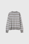 General Idea WOMAN Multi Stripe Loose Collar Knit