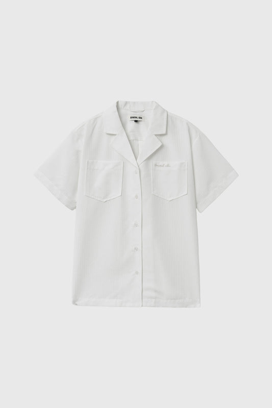 General Idea WOMAN Seersucker Collar Half Shirt