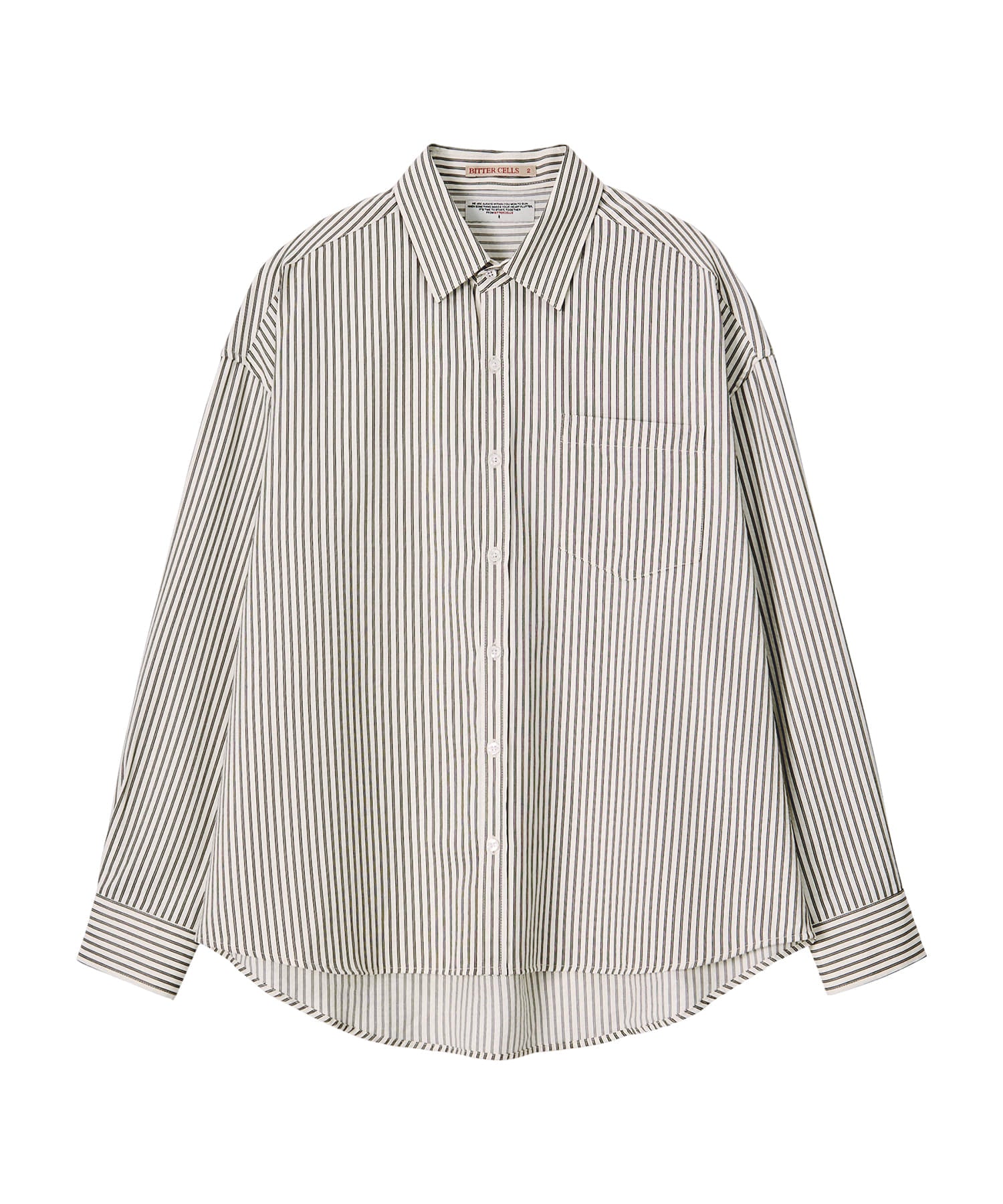 Bitter Cells Freddy Stripe Shirt-Ivory