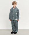 Marithé François Girbaud Kids Eiffel Label Corduroy Straight Pants Brown