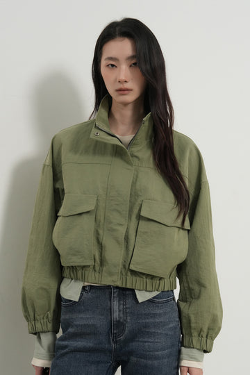 General Idea WOMAN Big Pocket Semi Crop Jacket
