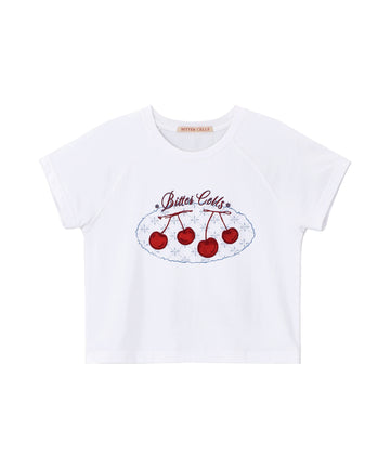 Bitter Cells Scarlet Tee-White