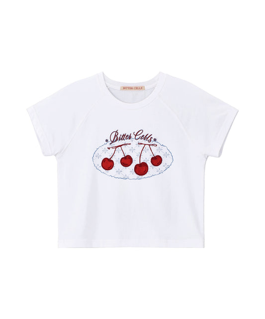 Bitter Cells Scarlet Tee-White