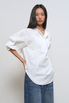 General Idea WOMAN Slit Neck Cape Blouse