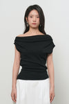 General Idea WOMAN Unbalanced Drape Strap T-Shirt