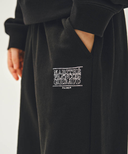 Marithé François Girbaud Kids Doodle Classic Logo Cargo Sweat Pants Black