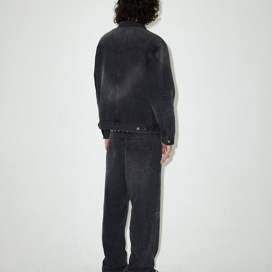 Mahagrid Western Denim Pant [Black]