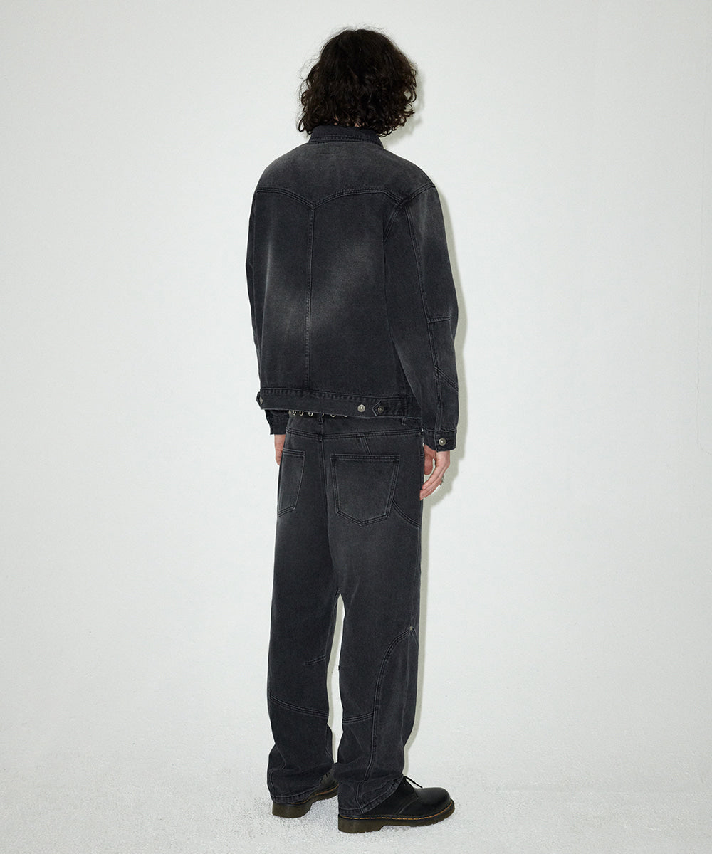 Mahagrid Western Denim Pant [Black]