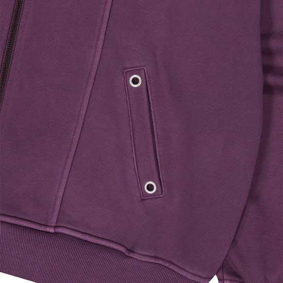 Mahagrid Pigment Stripe Mixed Zip Up Hoodie