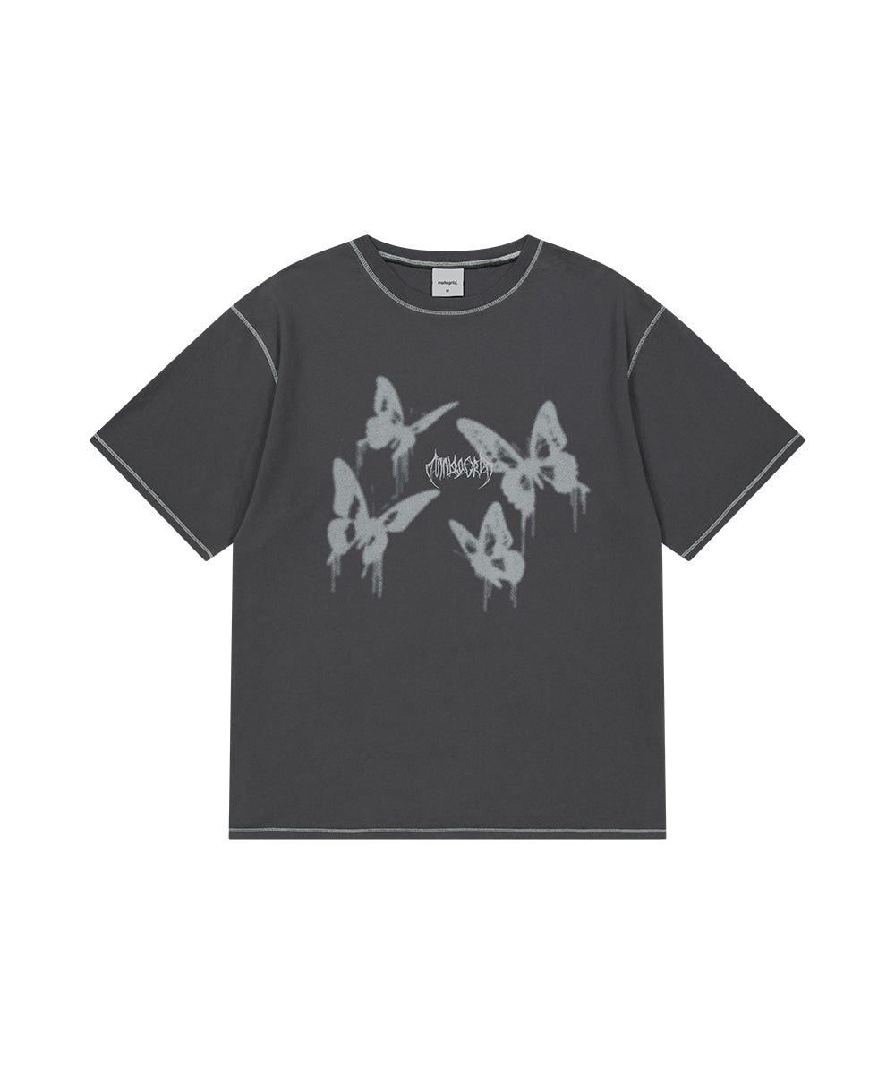 Mahagrid Pigment Butterfly Goth Tee