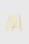 General Idea WOMAN Tie-Up Loose Fit Boat Neck T-Shirt