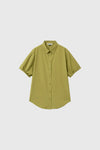 General Idea WOMAN Loose Fit Folded Sleeve Cotton Shirt