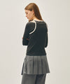 Marithé François Girbaud W SLEEVELESS LAYERED LONG SLEEVE TEE charcoal