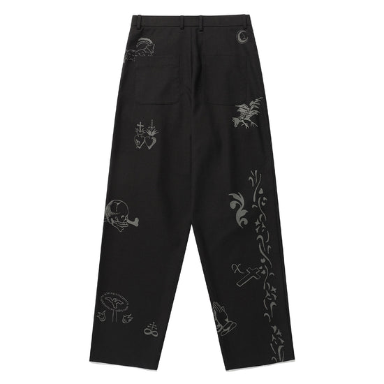 Nice Ghost Club Tattoo Tailored Pants