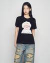 ADLV Woman Baby Face Cloud Baby Short Sleeve T-Shirt