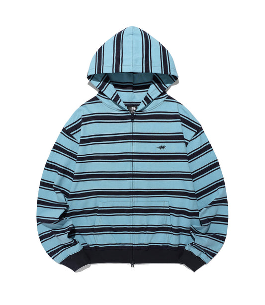 Nice Ghost Club Multi Stripe 3Star Hoodie Zip Up [Navy]