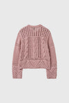 General Idea WOMAN Cable Crochet Cardigan