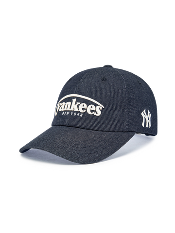 MLB Vintage Denim Curve Logo Unstructured Ballcap