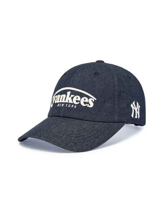 MLB Vintage Denim Curve Logo Unstructured Ballcap