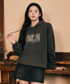 Marithé François Girbaud Classic Logo Embroidery Hoodie (Brushed) Charcoal