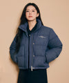 Marithé François Girbaud W DENIM CROP DOWN JACKET blue