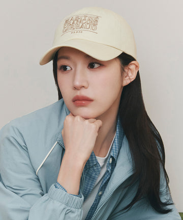 Marithé François Girbaud OUTLINE CLASSIC LOGO CAP ivory