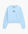 Marithé François Girbaud W FLOWER CLASSIC LOGO CROP SWEATSHIRT oatmeal