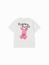 ADLV Woman Doodle Fuzzy Rabbit Short Sleeve T-Shirt