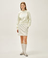Marithé François Girbaud Women's Classic Logo Crop Sweatshirt Light Yellow