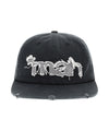 Mahagrid Washed Raw Cut Mahagrid Cap in Black