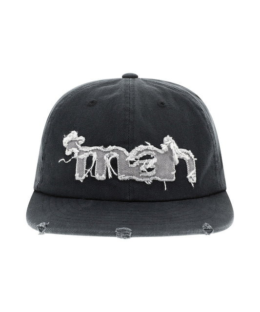 Mahagrid Washed Raw Cut Mahagrid Cap in Black