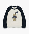 Marithé François Girbaud Kids Balloon Doodle Bear Raglan Sweatshirt Burgundy