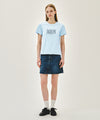 Marithé François Girbaud W CLASSIC LOGO TEE ice blue