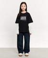 Marithé François Girbaud Kids Oversized Layered Long Sleeve Black