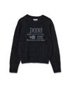 AEAE Web Logo Crop Hairy Knit