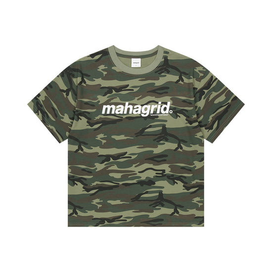 Mahagrid Camo Pattern Basic Logo Crop Tee