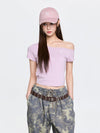 MLB Women's Basic Off Shoulder T-Shirts