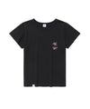 Cavish CAVISH X Reebok W Double Logo Embroidery Short Sleeve Tee [Black]